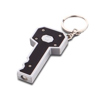 לוגו מודפס על מחזיק מפתחות עם פנס לד בצורת מפתח