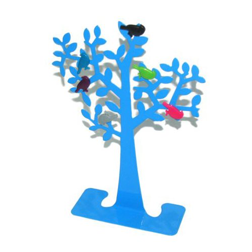 עץ ממו ציפורים מגנטי מתכתי עם לוגו
